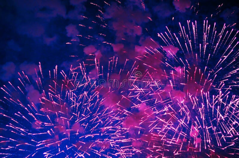 Very cheap firework over the city. royalty free stock photos Very cheap firework over the city. royalty free stock photos