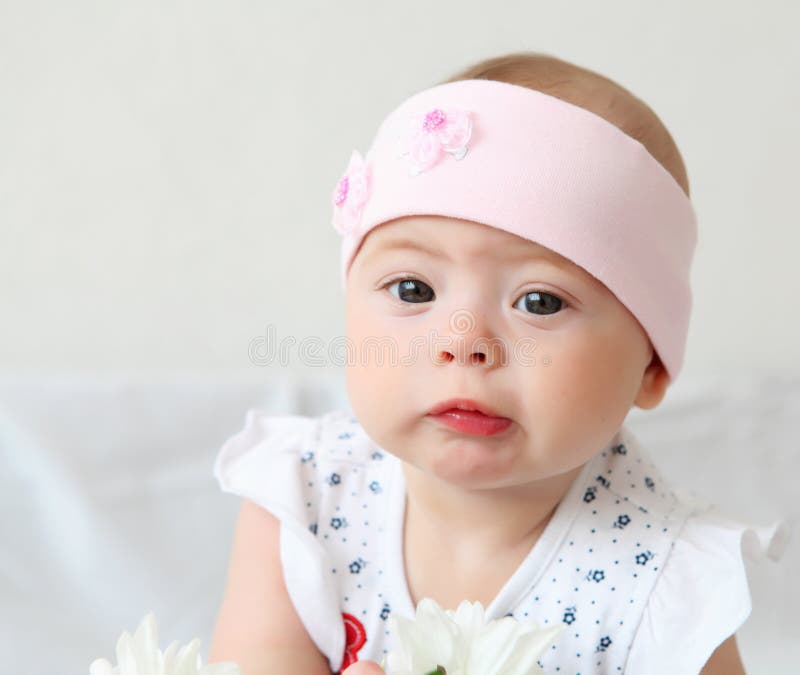 Infant baby in a hat