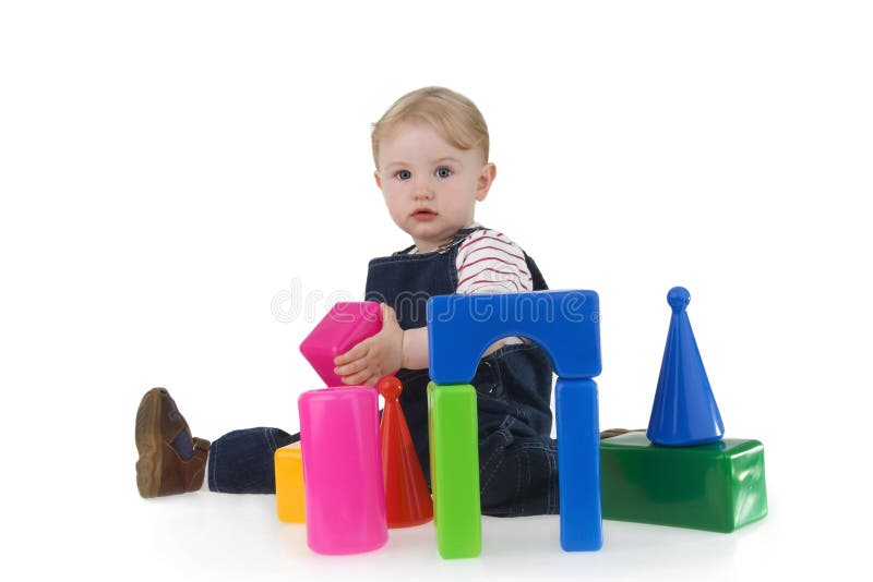 Infant with his toy