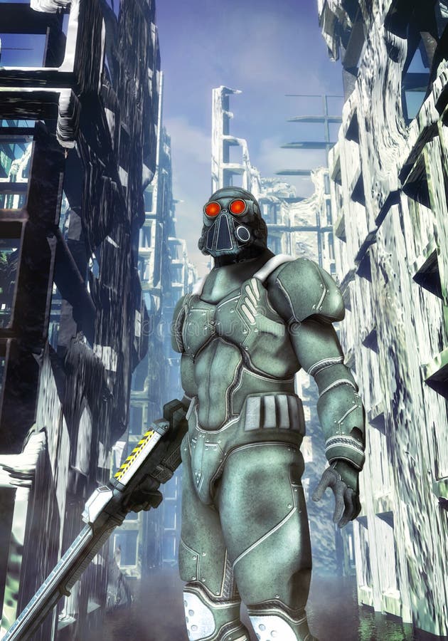 Infantes de marina futuristas del espacio del soldado libre illustration Infantes de marina futuristas del espacio del soldado libre illustration
