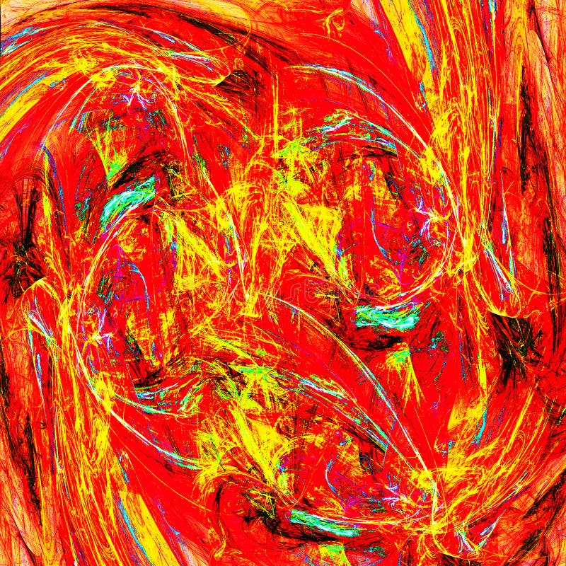 Um inferno infernal colorido e fantástico ilustração royalty free