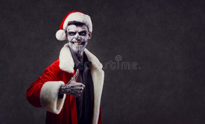 Inferno Santa Claus sul Natale fotografia stock Inferno Santa Claus sul Natale fotografia stock