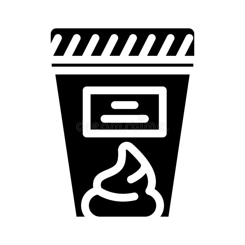 Infested stool sample glyph icon vector illustration vector illustration