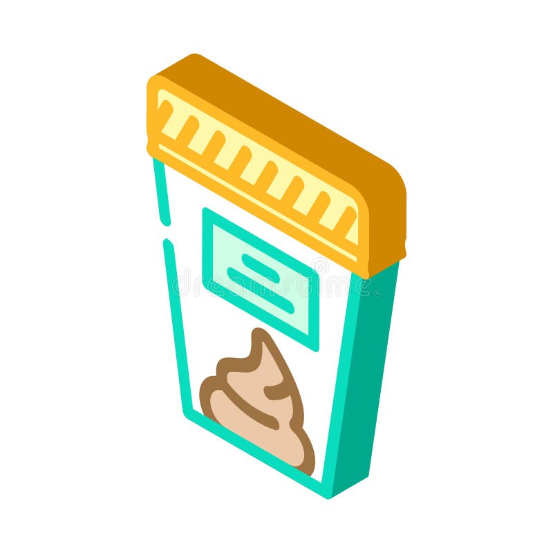 Infested stool sample isometric icon vector illustration royalty free illustration
