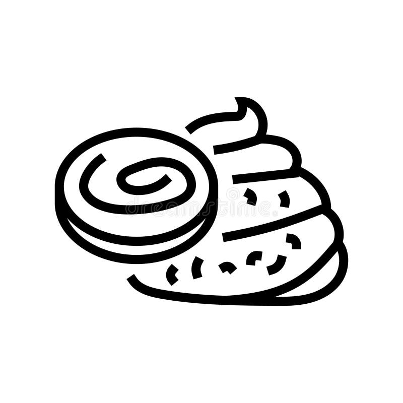Infested stool sample line icon vector illustration stock illustration