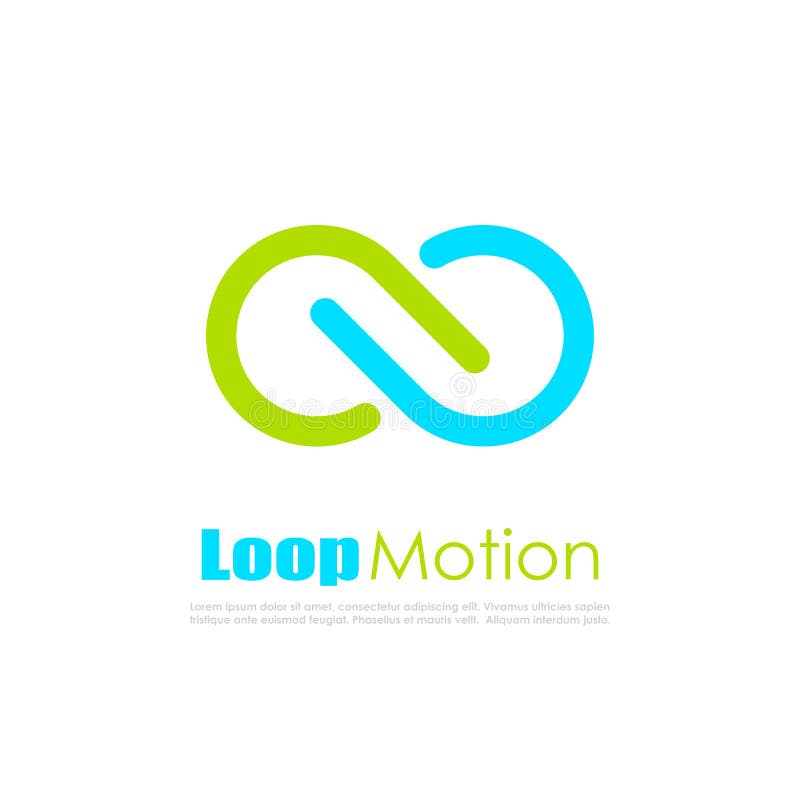 Infinite loop motion abstract vector logo