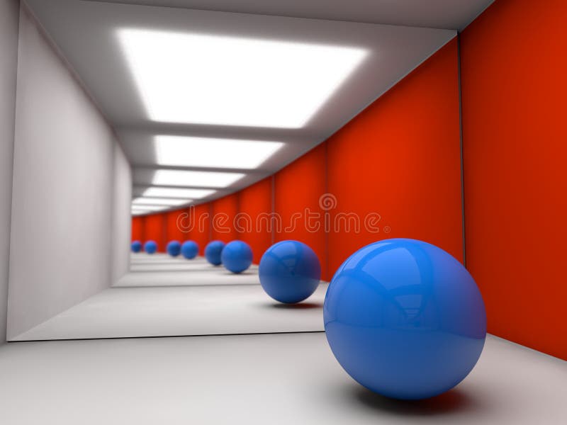 Infinite Mirror Reflections Stock Illustration Illustration of