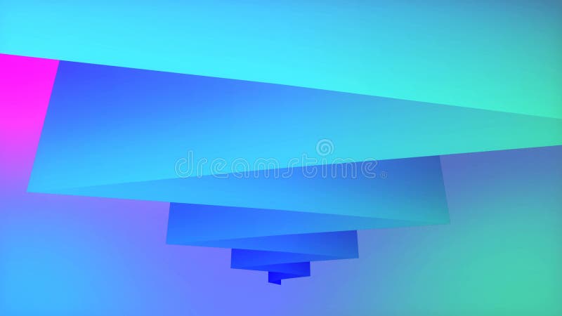 Infinitely moving neon colored zig-zag libyrinth. 3d rendering loop animation 4K stock illustration