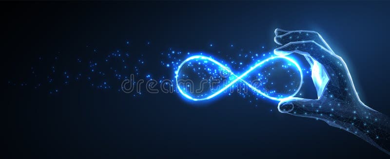 Infinito firma digitale. tecnologia ai power metaverse illustrazione di stock