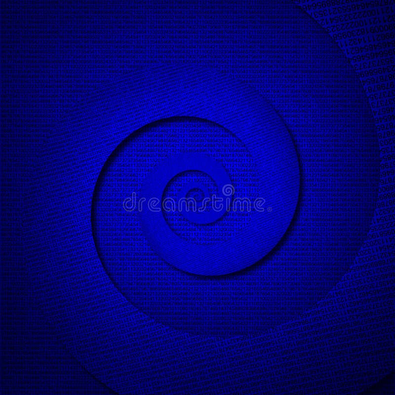 Infinity digital spiral, abstract background