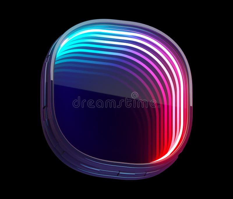 Infinity light neon font. Letter O. royalty free illustration