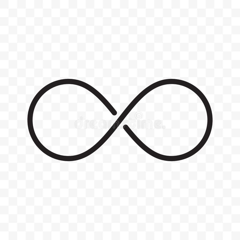 Infinity or infinite loop vector line icon