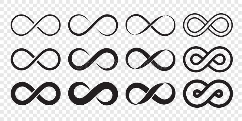 Infinity loop logo icon vector unlimited infinity endless line sign