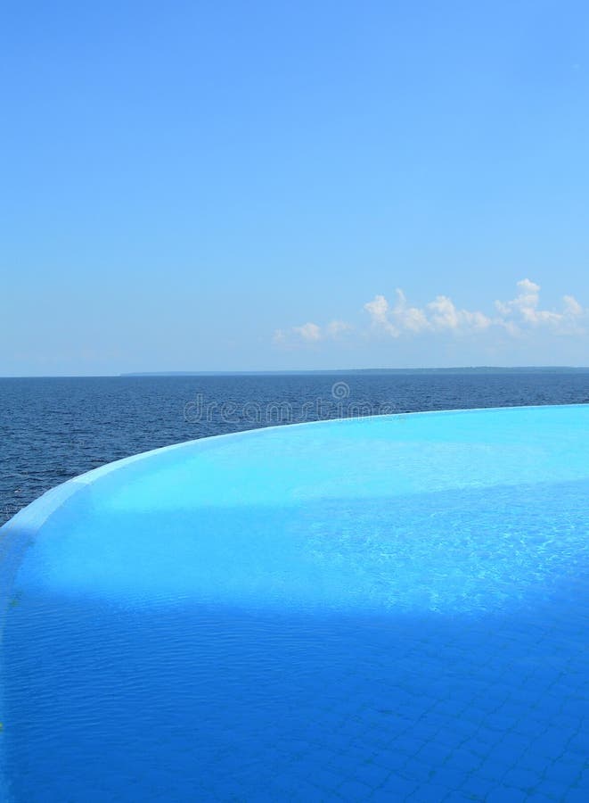 Infinity pool stock image