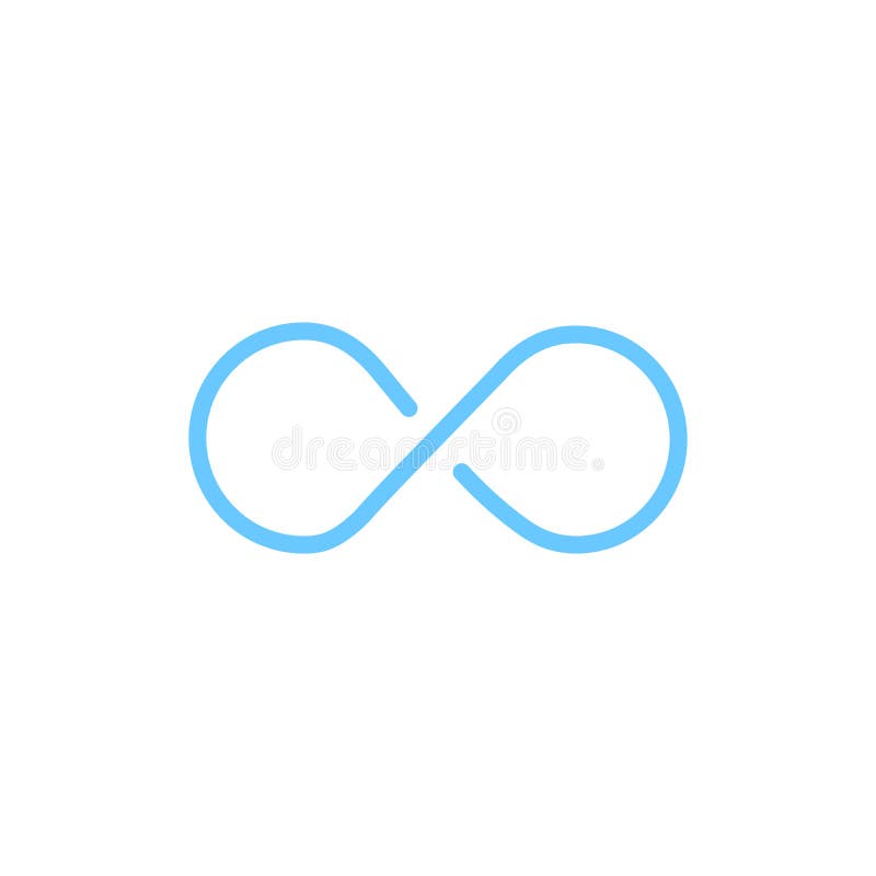 Infinity shape line icon. linear style sign for mobile concept and web design. outline vector icon. Symbol, logo illustration. stock illustration