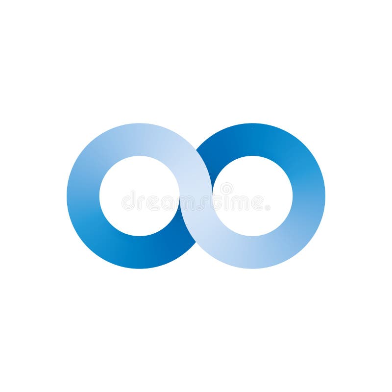 Infinity symbol icon. Representing the concept of infinite, limitless and endless things. Simple blue vector design vector illustration