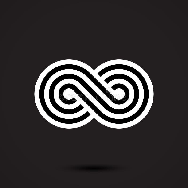 Infinity symbol icon stock illustration