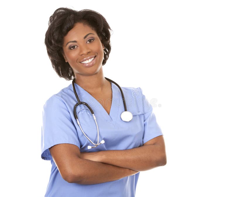Infirmière médicale noire photo stock Infirmière médicale noire photo stock