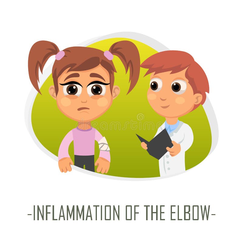 Inflammation of the Elbow Medical Concept. Vector Illustration Stock Vector  - Illustration of medical, female: 91157696