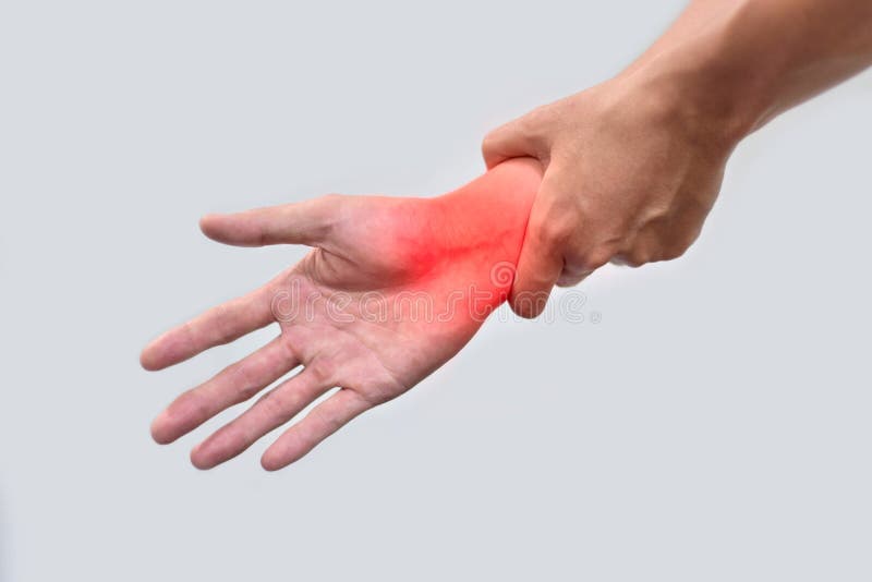 Inflammation of Wrist. Concept of Joint Pain or Osteoarthritis Stock