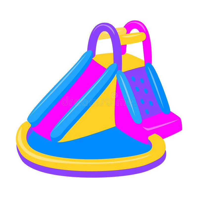 Inflatable Slide Vector Icon.Cartoon Vector Icon Isolated on White