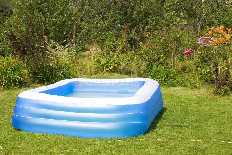 Inflatable swimming pool royalty free stock images