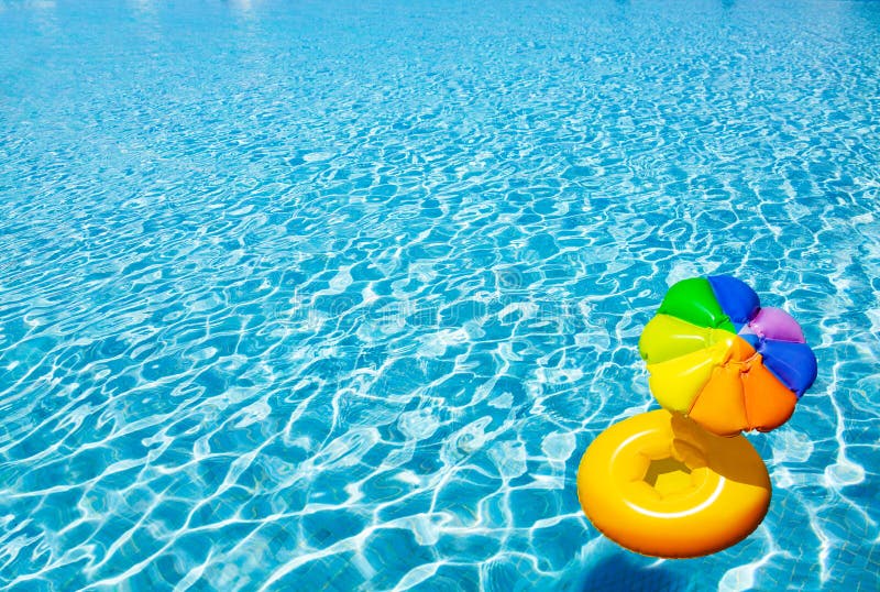Inflatable Umbrella Buoy in the Swimming Pool Stock Photo - Image of ...