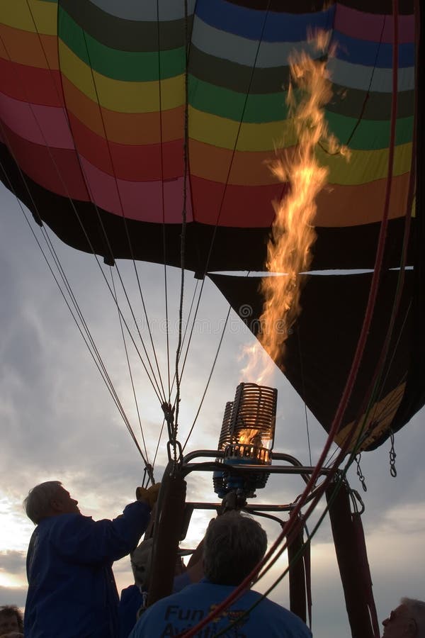 Inflating Hot Air Balloon