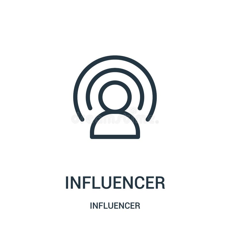 Influencer ikony wektor od influencer kolekcji Cienka kreskowa influencer konturu ikony wektoru ilustracja royalty ilustracja