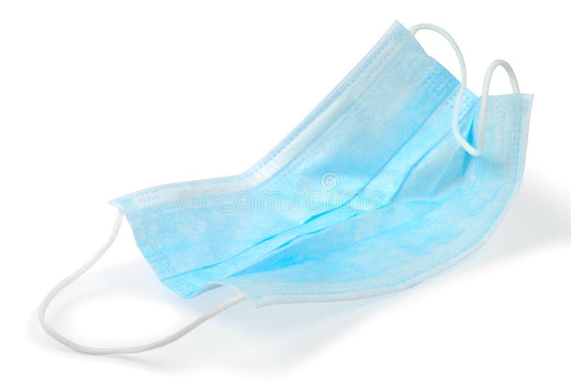 Single flu mask isolated with clipping path over white. Single flu mask isolated with clipping path over white