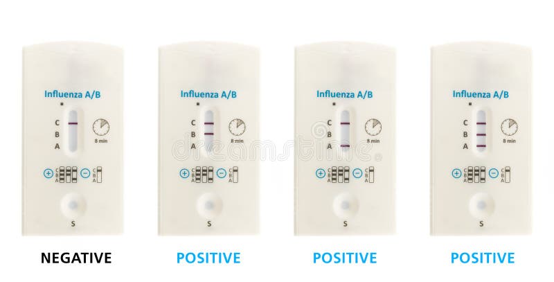 Influenza AB Positive And Negative Test Result By Using Rapid Test influenza-ab-positive-and-negative-test-result-by-using-rapid-test