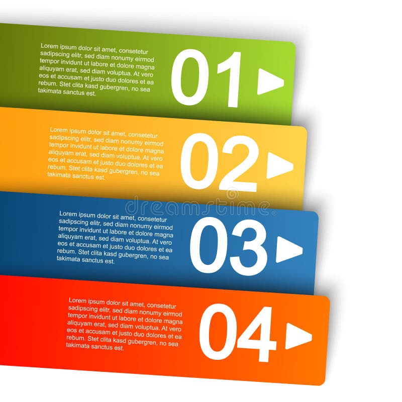 Info graphic with four options stock illustration