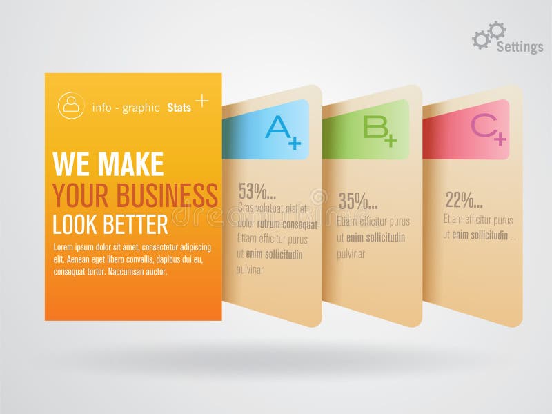 Info-Graphic Tabs vector illustration