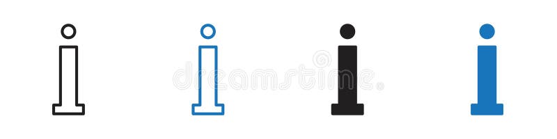Info sign icon Vector set outline royalty free illustration