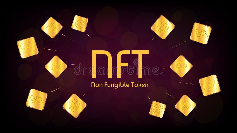 Tokens exclusivos e moedas de ouro de dólares americanos voam de seus  celulares. conceito de ganhar dólares em dólares em token não fungível nft.  modelo colorido para banner ou jogo. ilustração vetorial