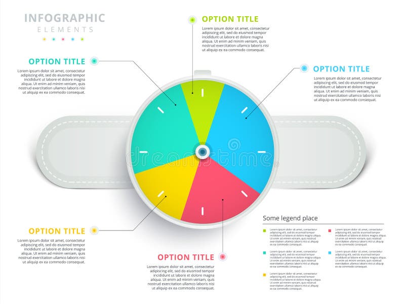 Infographi för diagram för paj för process för klocka- eller för armbandsur 3 momentaffär stock illustrationer Infographi för diagram för paj för process för klocka- eller för armbandsur 3 momentaffär stock illustrationer