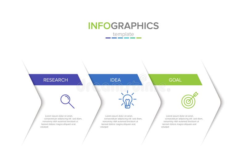 Infographic Aufkleberschablone des Vektors mit Ikonen 3 Wahlen oder Schritte Infographics f? r Gesch? ftskonzept kann f? r verwendet lizenzfreie abbildung