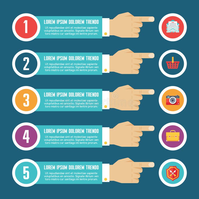 Infographic Bedrijfsconcept voor Presentatie in Vlakke Ontwerpstijl - Vectorlay-out met Pictogrammen royalty-vrije illustratie Infographic Bedrijfsconcept voor Presentatie in Vlakke Ontwerpstijl - Vectorlay-out met Pictogrammen royalty-vrije illustratie