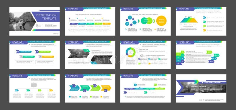 Infographic beståndsdelar för presentationsmallar