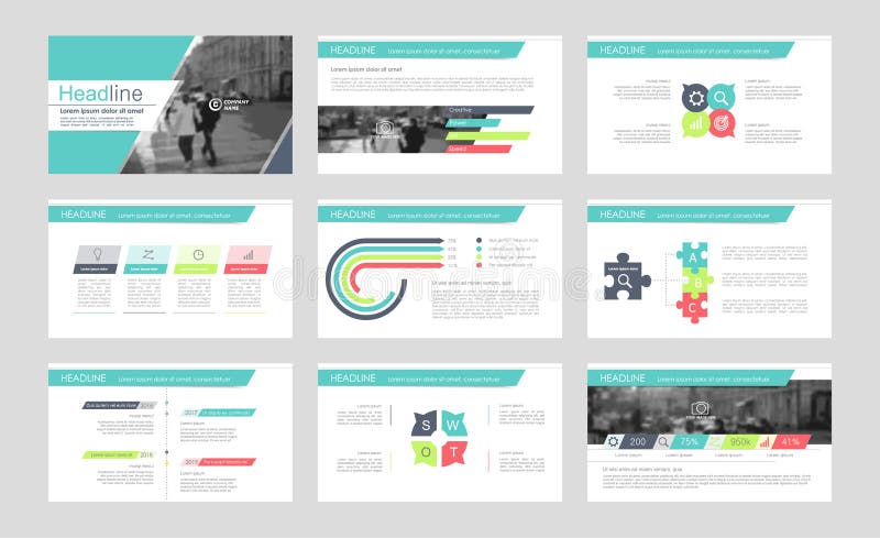 Infographic beståndsdelar för presentationsmallar