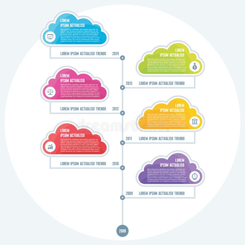 Infographic Biznesowy pojęcie linia czasu z colo royalty ilustracja Infographic Biznesowy pojęcie linia czasu z colo royalty ilustracja