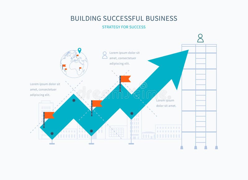 Infographic business arrow shape template design royalty free illustration
