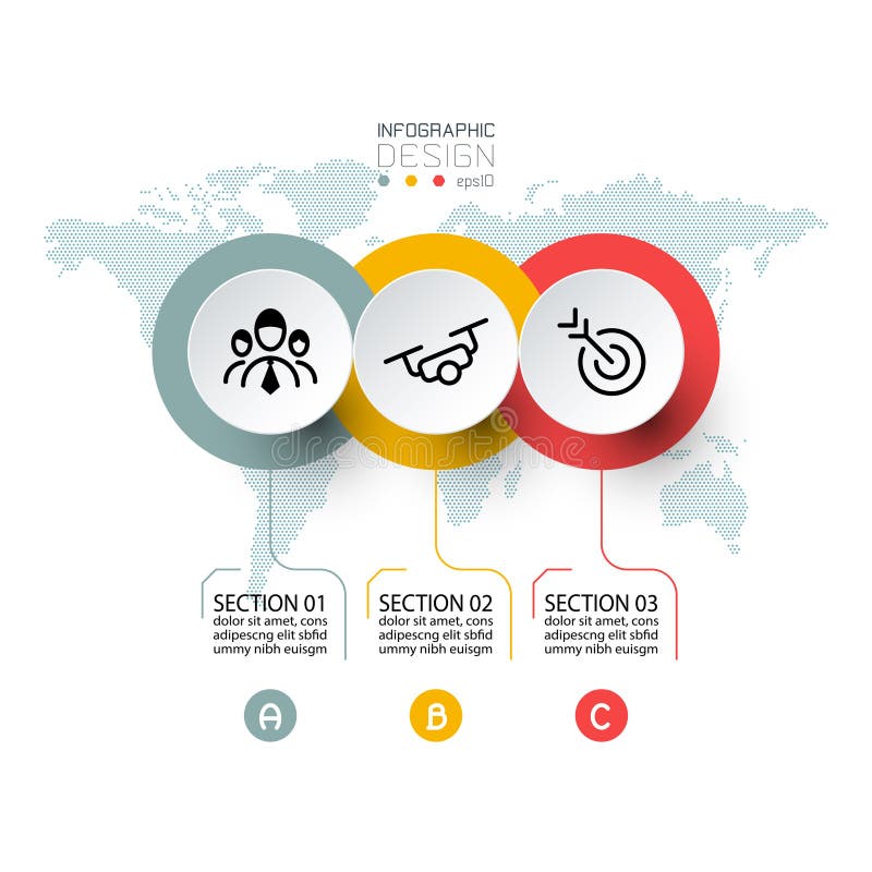 Business circle labels shape infographic groups bar royalty free illustration