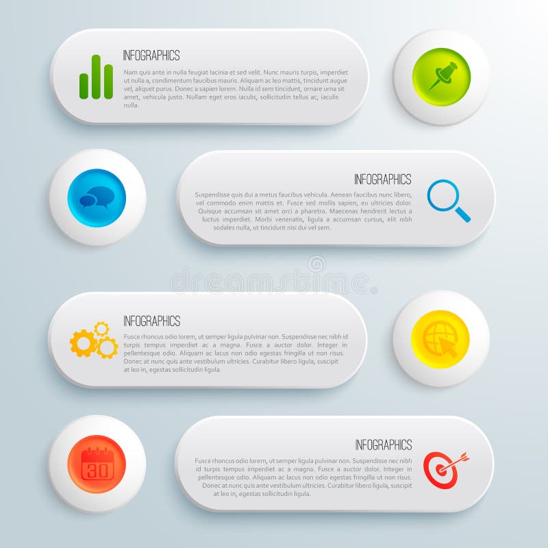 Infographic Business Conceptual Template stock illustration