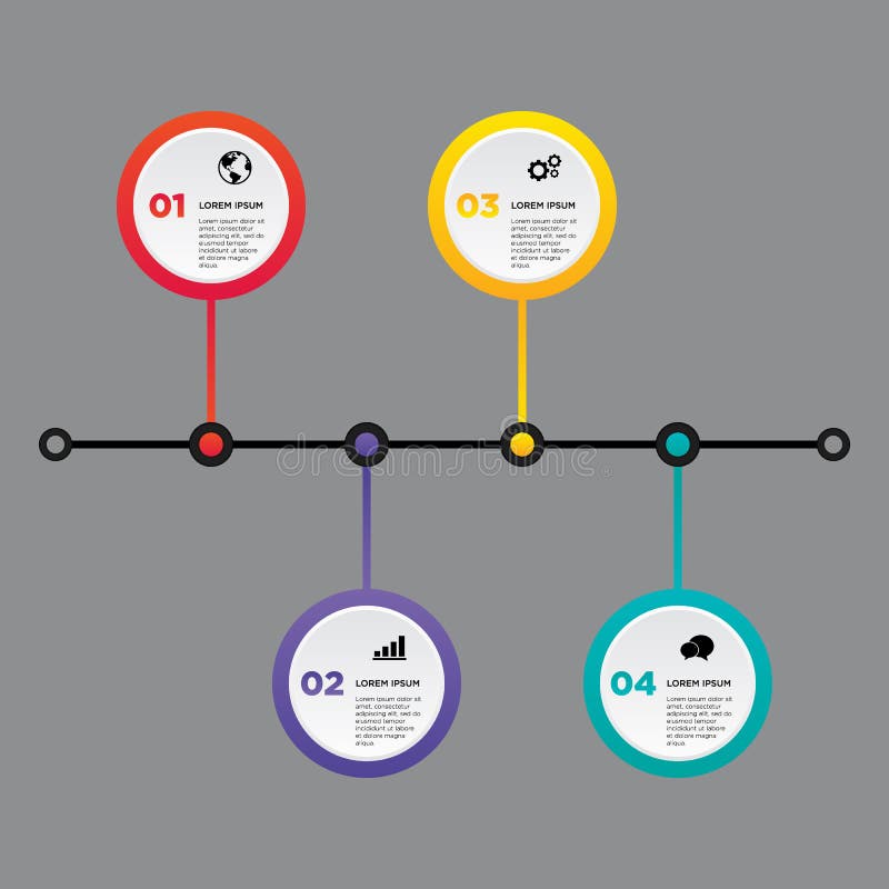 Infographic Business Report Banner Template Design Element Stock