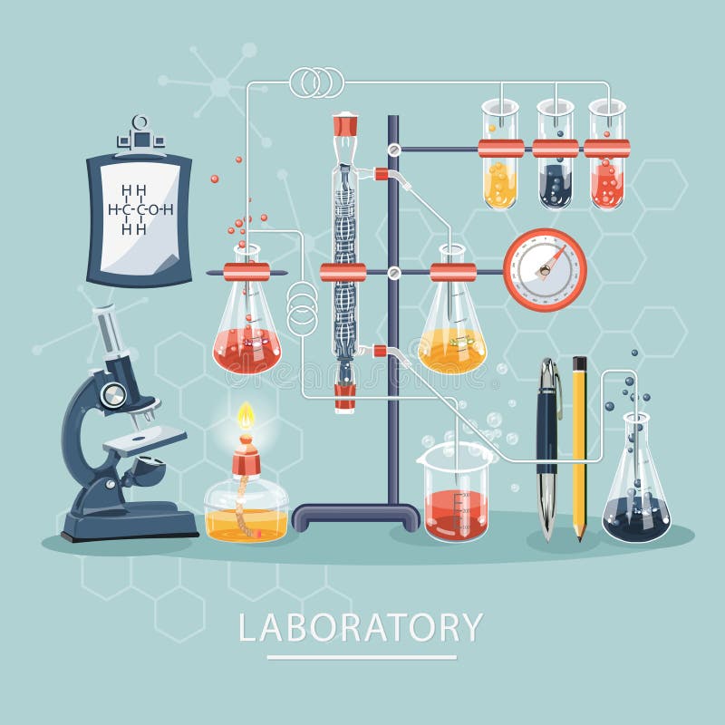 Infographic chemie en wetenschap Het laboratorium van de wetenschap De achtergrond van chemiepictogrammen voor biologie en medisc vector illustratie Infographic chemie en wetenschap Het laboratorium van de wetenschap De achtergrond van chemiepictogrammen voor biologie en medisc vector illustratie