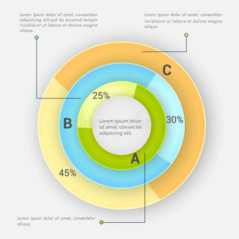 Infografisk cirkel för företag royaltyfri illustrationer