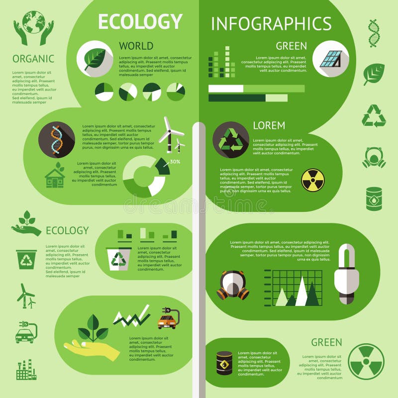 Infographic colorido ecologia ilustração royalty free Infographic colorido ecologia ilustração royalty free