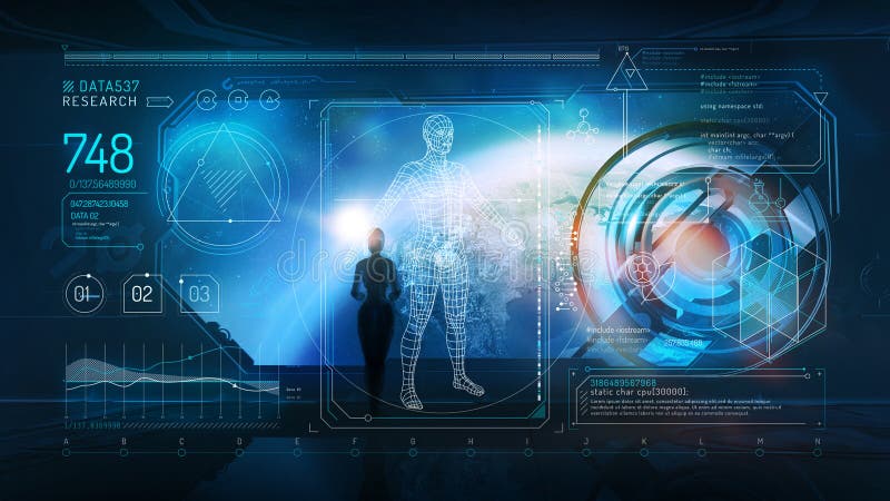 Space infographics with a science theme and data analysis collection. Algorithm coding stock images, royalty-free photos and pictures