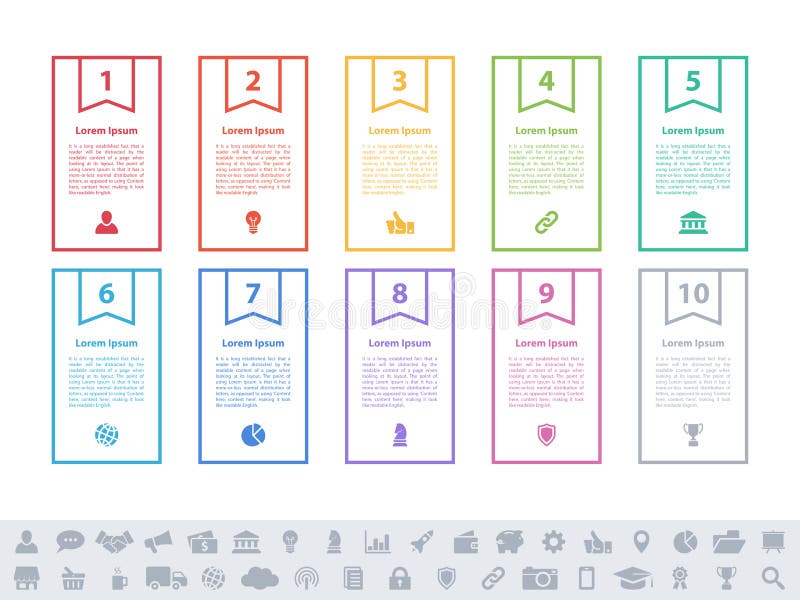 Infographic design business concept with 10 steps royalty free illustration Infographic design business concept with 10 steps royalty free illustration
